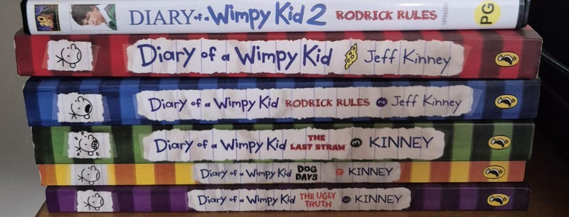 - Diary of a Wimpy Kids books 1-5 plus the DVD of book 2 Carousel 1